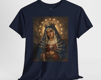 T-Shirt Muttergottes | Katholische religiöse Kunst-T-Stück