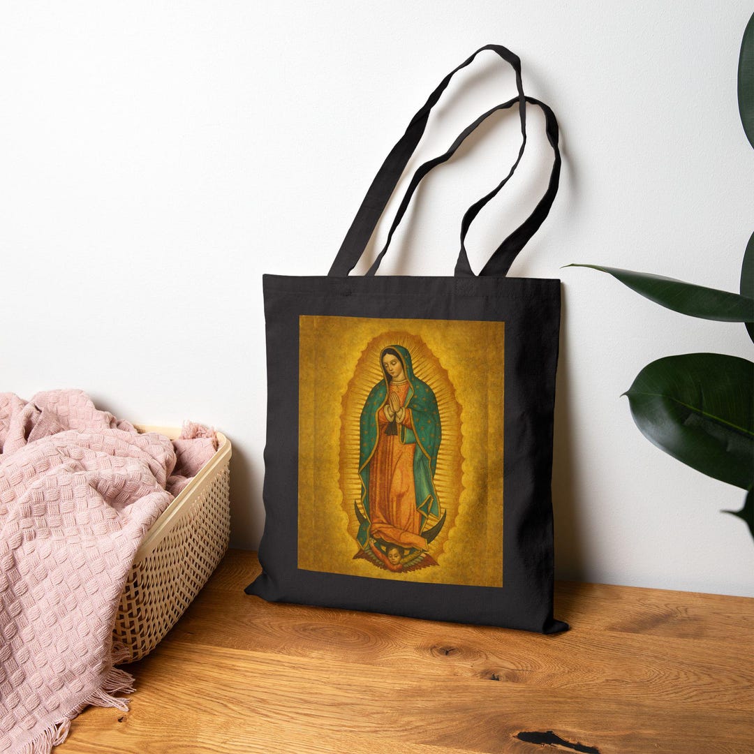 Our Lady of Guadalupe Tote Bag | 100% Cotton Canvas Catholic Shopper ...