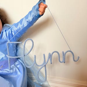 Knitted Wire Name Signs | Custom Kids Room Decor