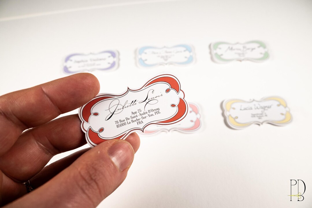 Personalized Retro Text Labels, Return Address Stickers, Custom Guest ...