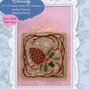 ETERNITY Cross Stitch Pattern PDF The Bride's Tree Heirloom Ornament Collection Ornament PINECONE