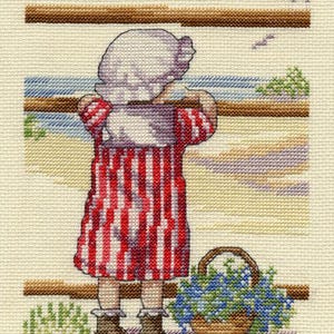 All Our Yesterday Seascape Cross Stitch Pattern Keeper Mark-up PDF XSD SAGA Children Girl Baby Sea Marine Beach Memories Vintage Dmc