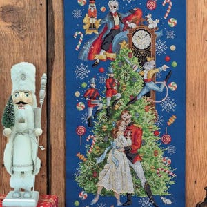 Printable Cross Stitch Digital PDF + SAGA Pattern Keeper Markup Nutcracker Fairy Tale Christmas Tree Woodland Noel Snow Santa Xmas Gift DMC