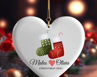 Personalized Couple Christmas Ornament 2025, Custom Couple Christmas 2025 Ornament, Together Ornament, New Couple Keepsake, Gift For Couple