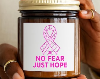 Breast Cancer Support Candle, Hope Candle, Cancer Support Candle, Halloween Gift, Cute Support Gift, We Wear Pink, Cancer Survivor Candle