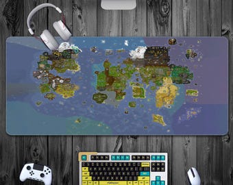 Runescape XXL Mouse Pad - Large World Map Gaming Desk Mat