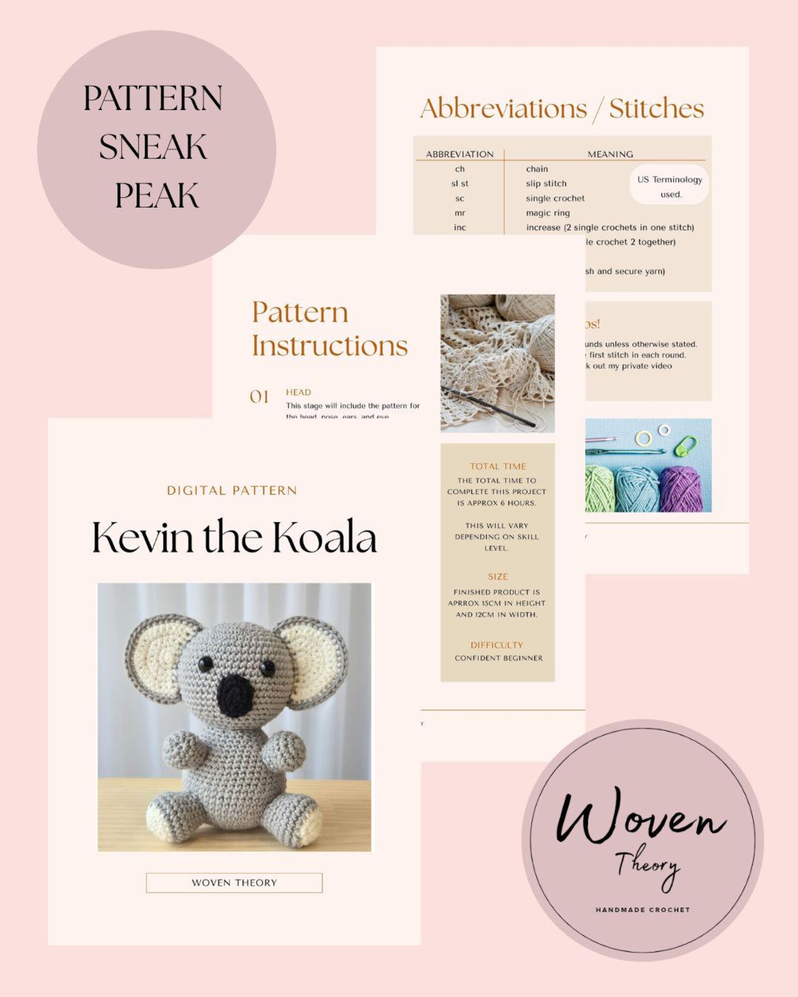 Crochet Koala Pattern PDF | Amigurumi Animal Toy | Digital Download - Etsy