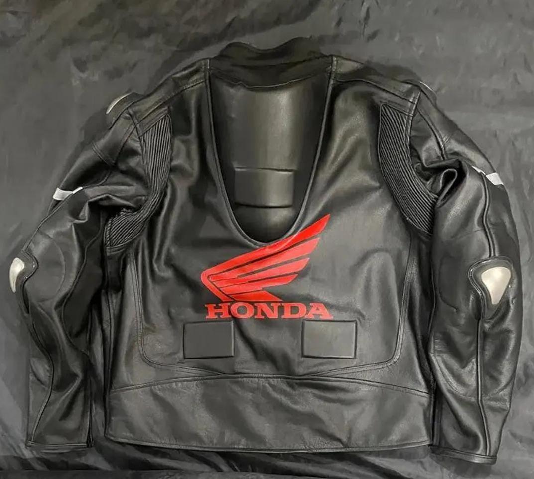 Honda Motorcycle Racing Leather Jacket Men's Motogp Riding Gear Real ...