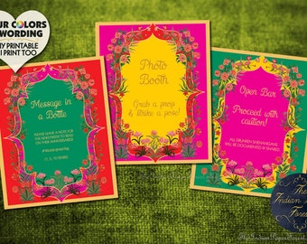 Indian Wedding Sign Indian Wedding Decorations Indian Wedding Etsy