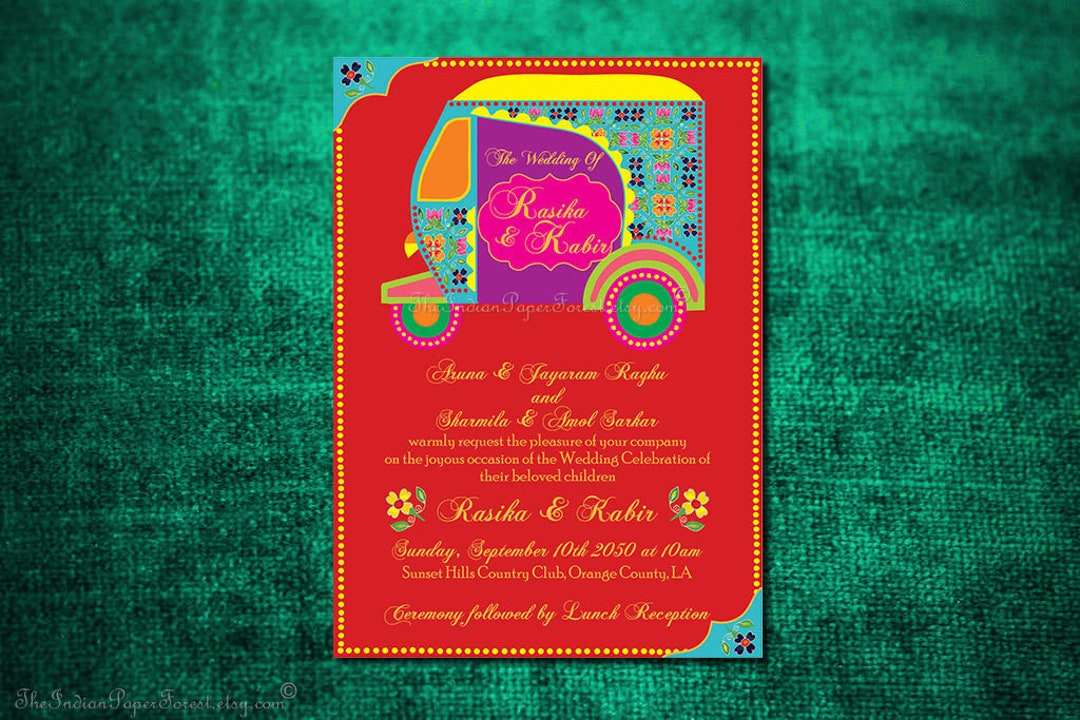 AUTO RICKSHAW DIY Printable / Printed North Indian Wedding - Etsy