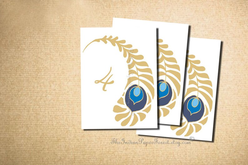 Royal Peacock Indian Wedding Table Numbers Diy Printable Etsy