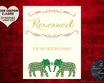 GRAND ELEPHANTS Reserved Indian Wedding Sign Decoration Welcome Gifts Mehndi Decor Signage Haldi Sangeet Reception Hindu Punjabi Muslim Idea