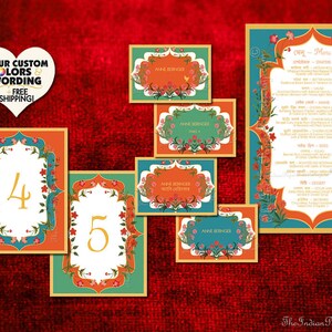 GARDEN OF PERSIA Table Numbers Indian Wedding Sign Signage Decor Setting Hindu Punjabi Arab Deposit Payment image 6