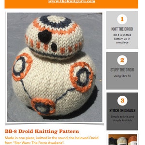 BB-8 from Star Wars Knitting Pattern image 2