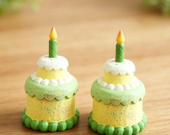15x8cm Hand-carved Birthday Cake Ornament,Wooden Cake Figurine,Birthday Gift,Desktop Decor