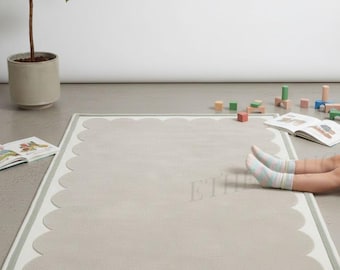Individueller handgetufteter Wollteppich, moderner Teppich, moderner Wollteppich, handgetufteter handgefertigter Teppich, luxuriöser handgetufteter Wollteppich