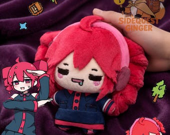 Kasane Teto Plush Keychain | 10cm Twin-Tails UTAU Meme Plushie | Soft Anime Bag Accessory, Vocaloid Fan Gift, Cute Ita Bag Decor