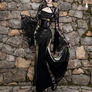 Black Lace Witch Dress - Etsy