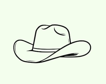 Cowboyhoed SVG PNG, westernhoed clipart, rodeo silhouet snijden bestand voor Cricut & Silhouette, westerse ambachten, DIY shirtontwerp