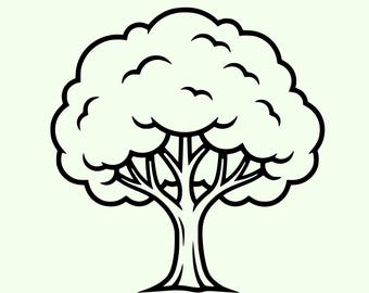 Enkele boom Svg Png: gedurfde lijntekeningen voor Cricut-projecten