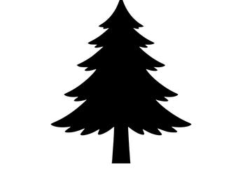 Pine Tree silhouet Svg Png Clipart: Pine Tree Vector digitale download ontwerp