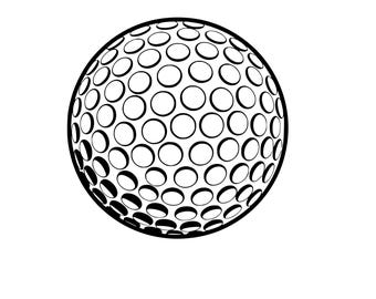 Golfbal SVG-PNG | Minimaal golfbalsnijbestand voor de Cricut en Silhouette