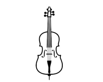 Cello Icon Svg Png: Cut Ready Digital Design For Cricut Silhouette