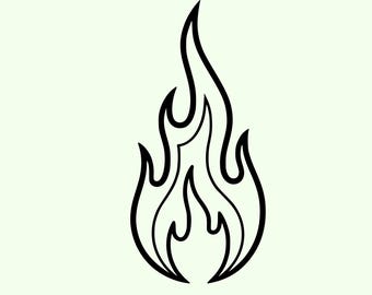 Single Flame Svg Png: gesneden klaar digitaal ontwerp voor Cricut
