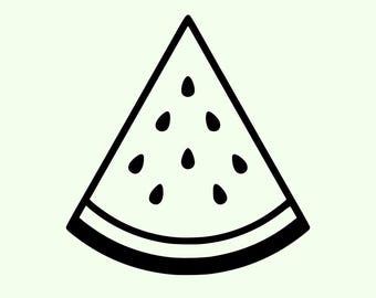 Watermeloen SVG- en png-overzicht | Watermeloen silhouet vector | Illustraties watermeloen | Fruit gesneden SVG-bestand | Watermeloen, png