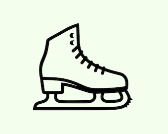 Ice Skate Svg Png: Cut Ready digitaal ontwerp voor Cricut Silhouette
