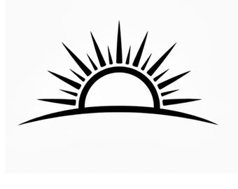 Sunrise Sun Svg Png: klaar voor digitaal ontwerp voor Cricut Silhouette