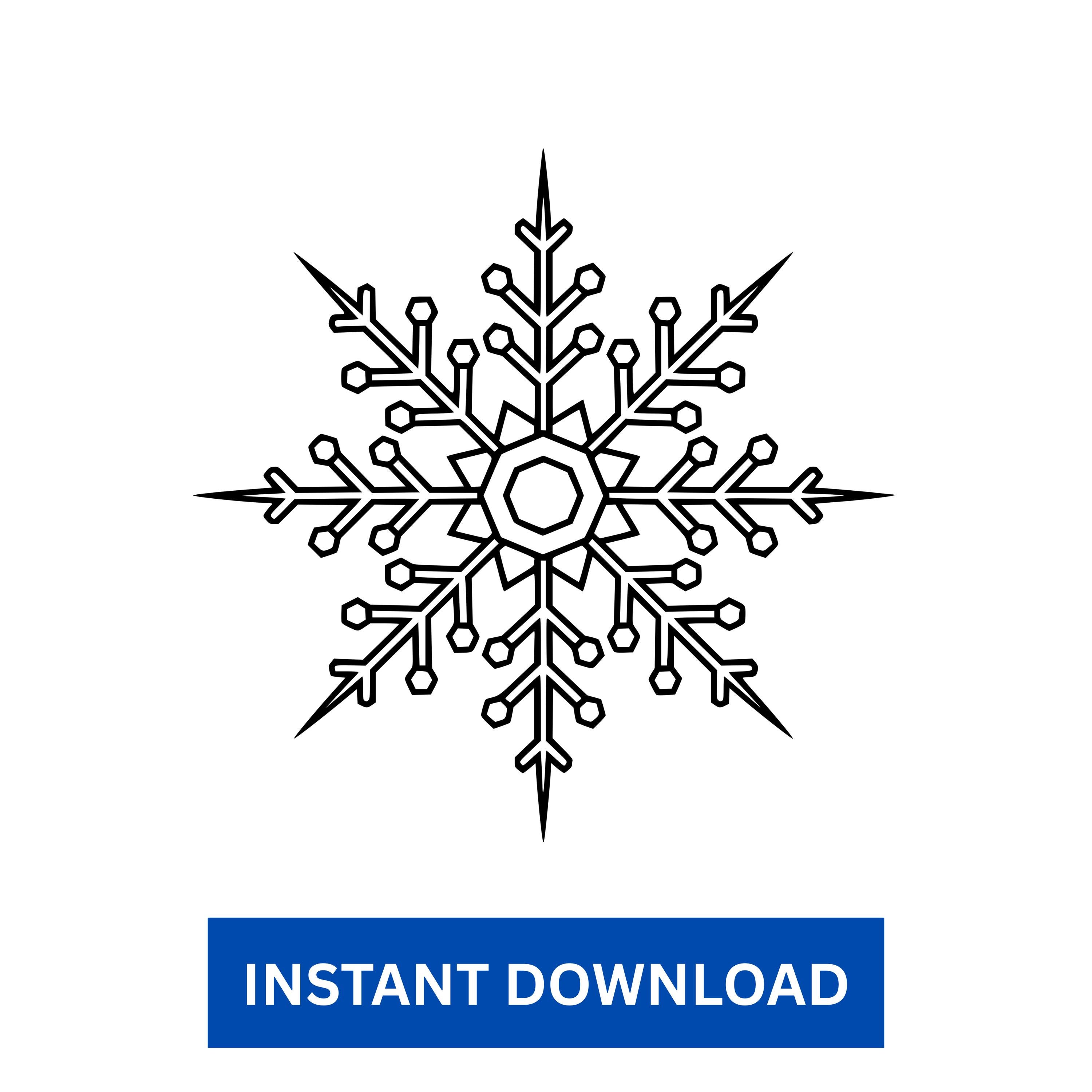 Snowflake SVG PNG – Minimalist Winter Snowflake Cut File for Cricut ...