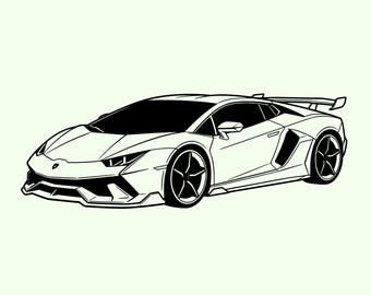 Sports Car Profile Svg Png: Cut Ready Digital Design For Cricut Silhouette