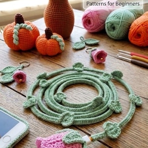 Patrón de Crochet Protector de Cable Tulipán - Tutorial PDF Flor Ganchillo - Descarga Digital DIY