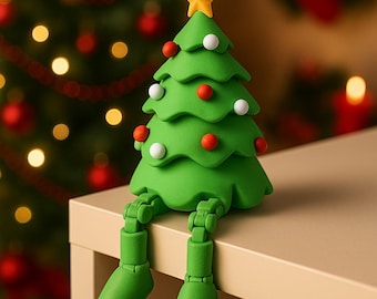 Figurine articulée de sapin de Noël – Décoration des Fêtes imprimée en 3D