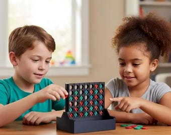 3D Printed Connect 4 Game | Family Travel Board Game