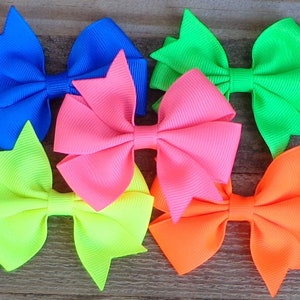 NEON Hair Bows for Girls~Toddler Hair Accessories~NEON Boutique Hairbows~Neon Hair Accessories~Summer Hair Bows~Girls Hair Accessories~Bows