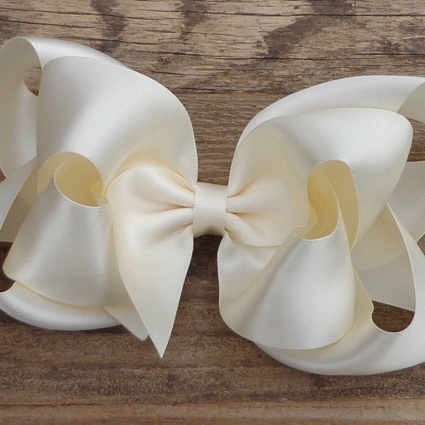 Flower Girl Hair Bow Etsy