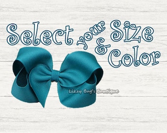 Select A Color and Size ~ Hair Bows for Girls ~ Baby Headbands ~ Solid Color Hair Bows ~ Bows for Girls ~ Hair Clips for Girls ~ Hairbows ~