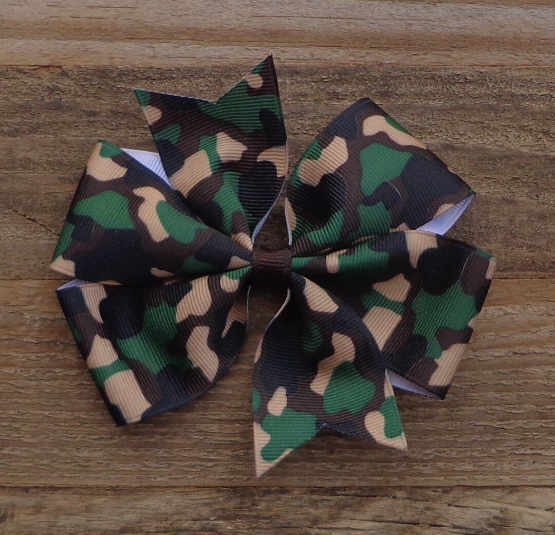 Green Camo Hair Bowmilitary Hair Bowsgreen Hair Bowboutique Hair