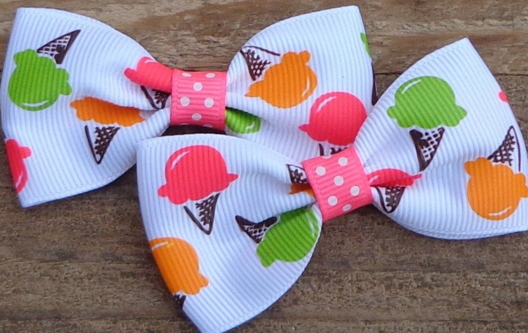 Ice Cream Hair Bow Hair Bow for GirlsPigtail Hair BowNEON Etsy France