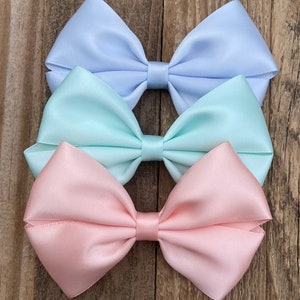 Satin Hair Bow: Baby Headband, Wedding Hair Accessory