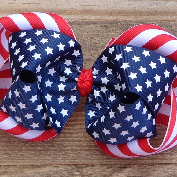 fourth of july hair bows
