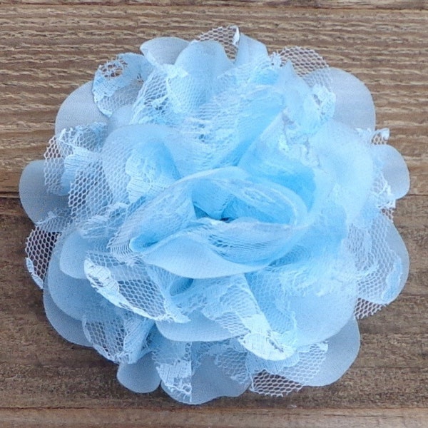 Lace Shabby Hair Flower for Girls~Light Blue Hair Flower~Lace Hair Flowers~Wedding Lace Flowers~Easter Hair Accessories~Hair Bows for Easter