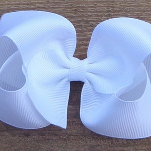 Hair Bows for Girls~4 Inch/5 Inch Hair Bow~Twisted Boutique Bows~Toddler/Pre-School Hair Bow~Back to School Bows~Big Bows for Girls~Hairbows