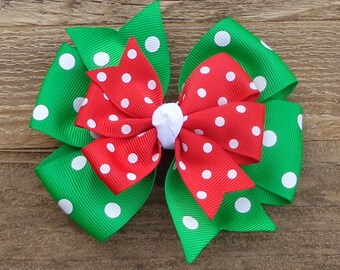 Christmas Hair Bows for Girls ~ Bows for Girls~ Christmas Hair Clips ~ Toddler Hair Clips ~ Baby's 1st Christmas ~ Hair Clips for Girls