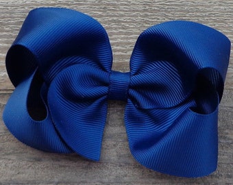 Hair Bows for Girls ~ Navy Blue Hair Bow ~ School Hair Bows ~ Uniform Hairbows ~ Bows for Girls ~ Baby/Toddler Hair Bow ~ Headbands for Baby