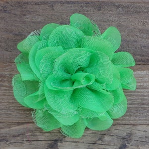Green Chiffon Flower Hair Clip: Wedding/Flower Girl ~ Baby Headbands