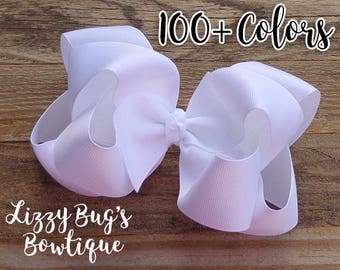 YOU PICK COLOR Hair Bows for Girls~Large Hair Bow~Back to School Hair Bow~Toddler/Pre-school Hair Bows~Wedding Hair Bows~Hair Bow Bundle