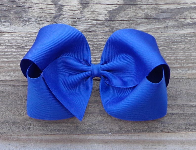 3. Oversized Royal Blue Hair Bow for Women - wide 7